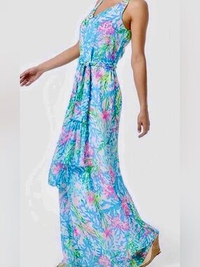 Lilly Pulitzer Lani Maxi Dress Coral Bay